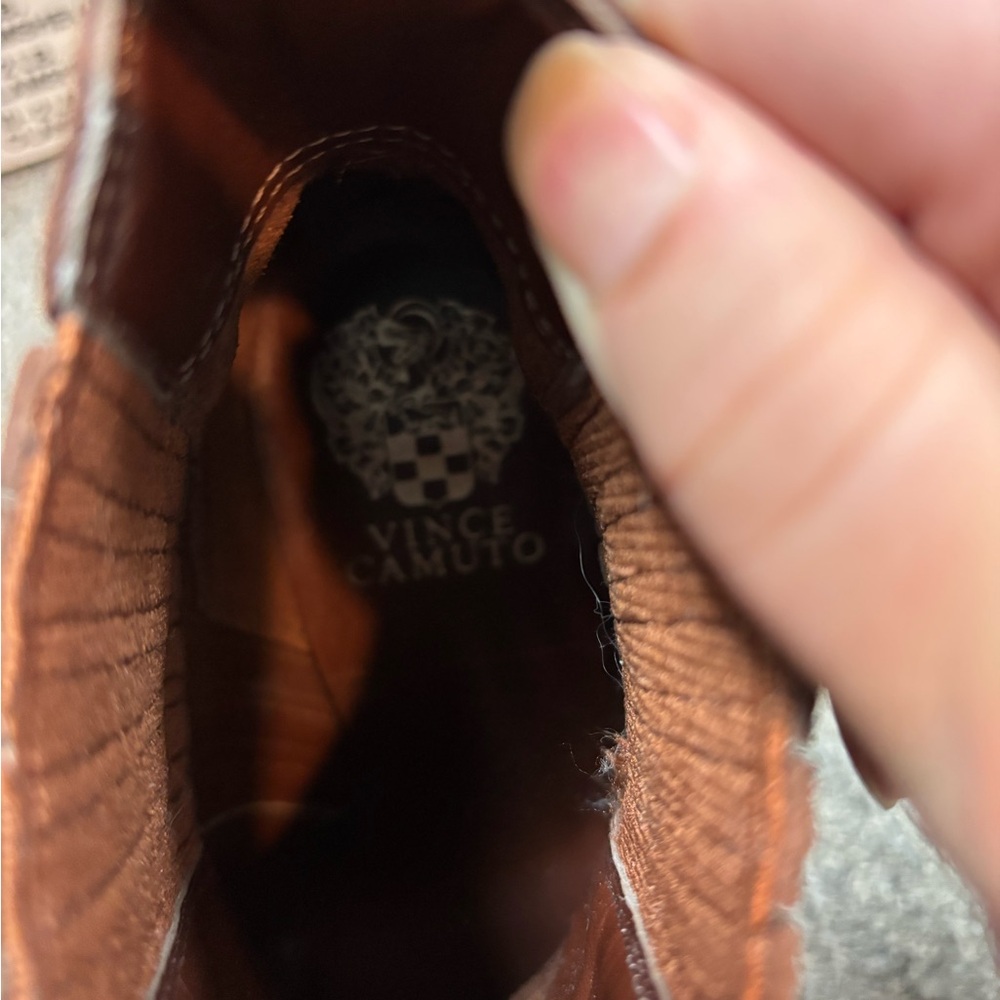 Vince Camuto Brown Suede Ankle Booties - Picture 6 of 6